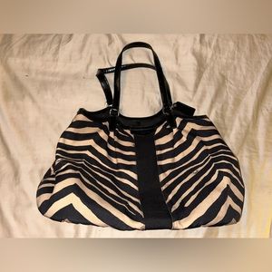 Like New Vintage Large Zebra Print COACH Shoulder Bag. Clean interior